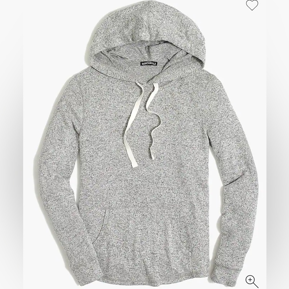 J.Crew Mercantile Large Marled Gray Drawstring Hoodie